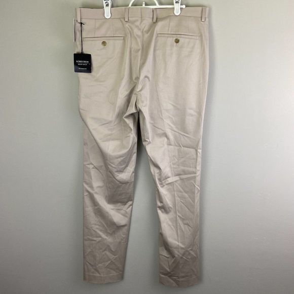 NWT NORDSTROM Beige Extra Trim Fit Chino Pants (36x32) - Picture 4 of 9